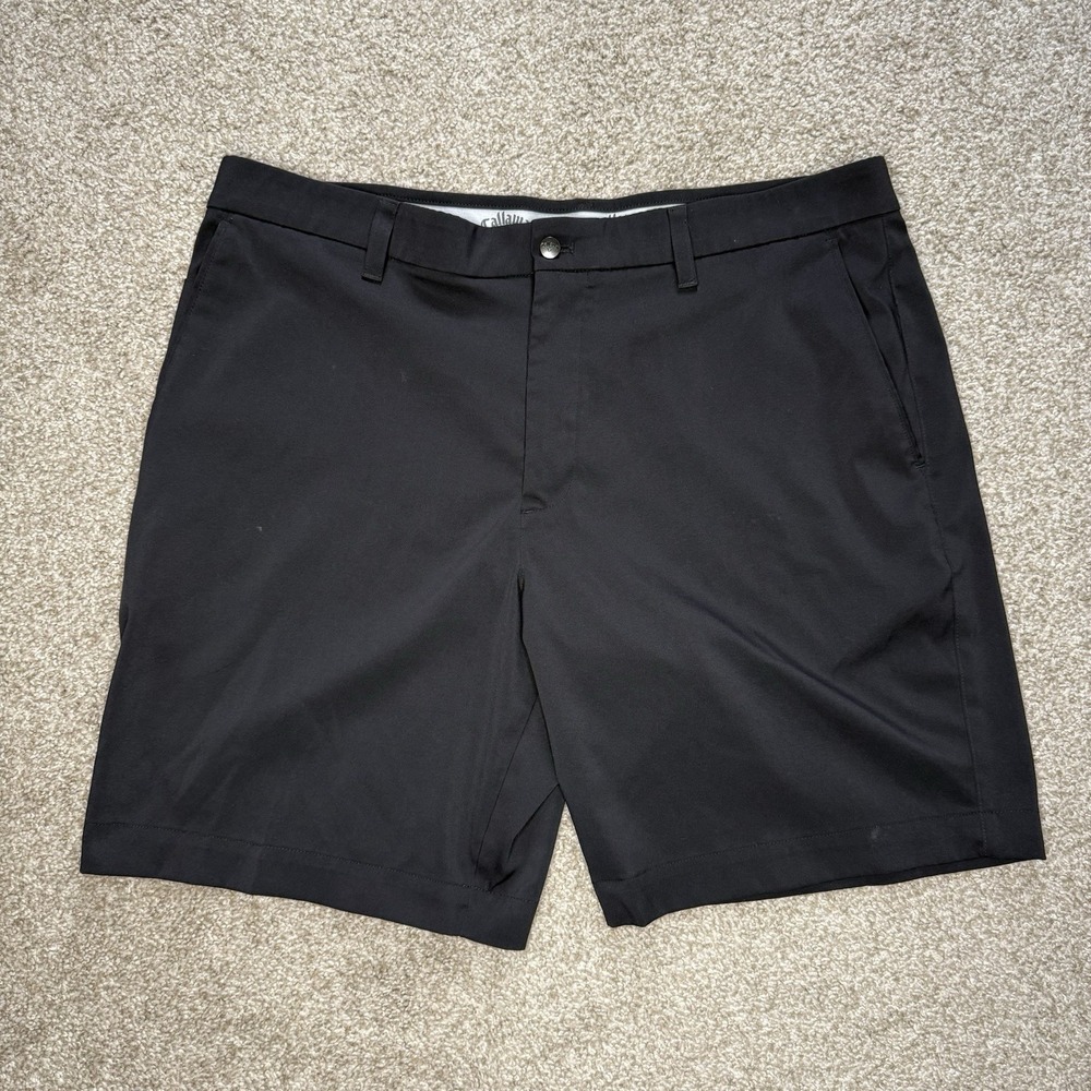 Callaway Golf Shorts Men's Size 38 Black Lightweight Stretch Flat Front Casual